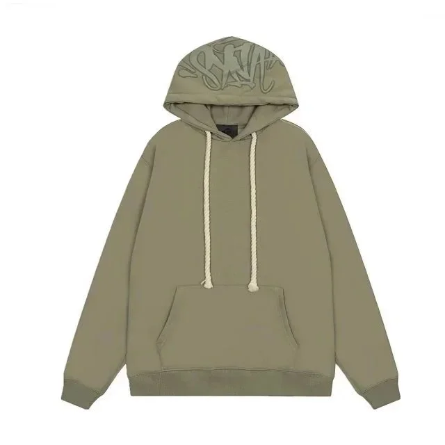 Oversized Olive Green Hoodie with Graphic Print