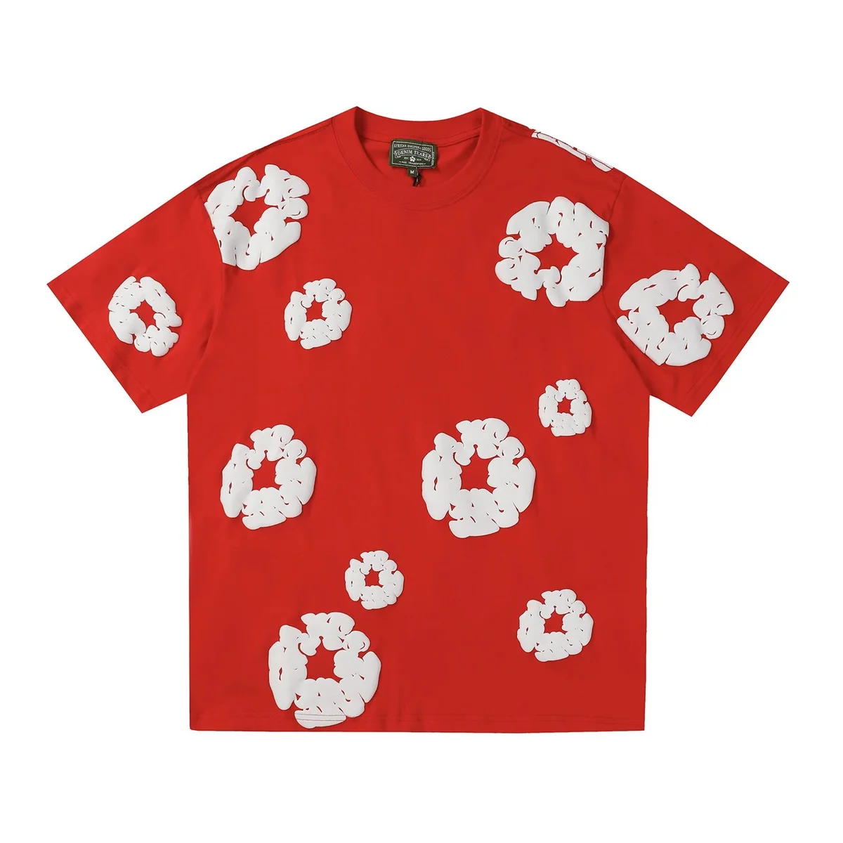 Saint Tear Cloud Print T-Shirt Red