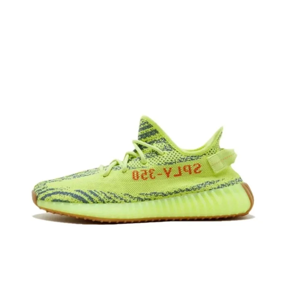 Adidas Yeezy 350 V2 Yellow Zebra Green Sneakers