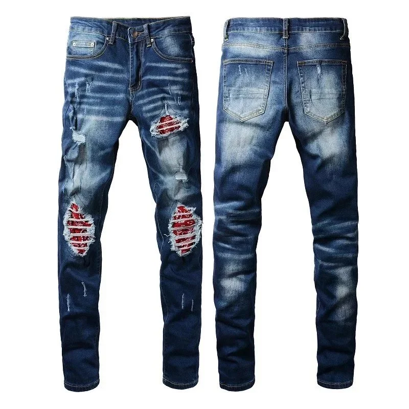 37牛仔蓝 Distressed Jeans