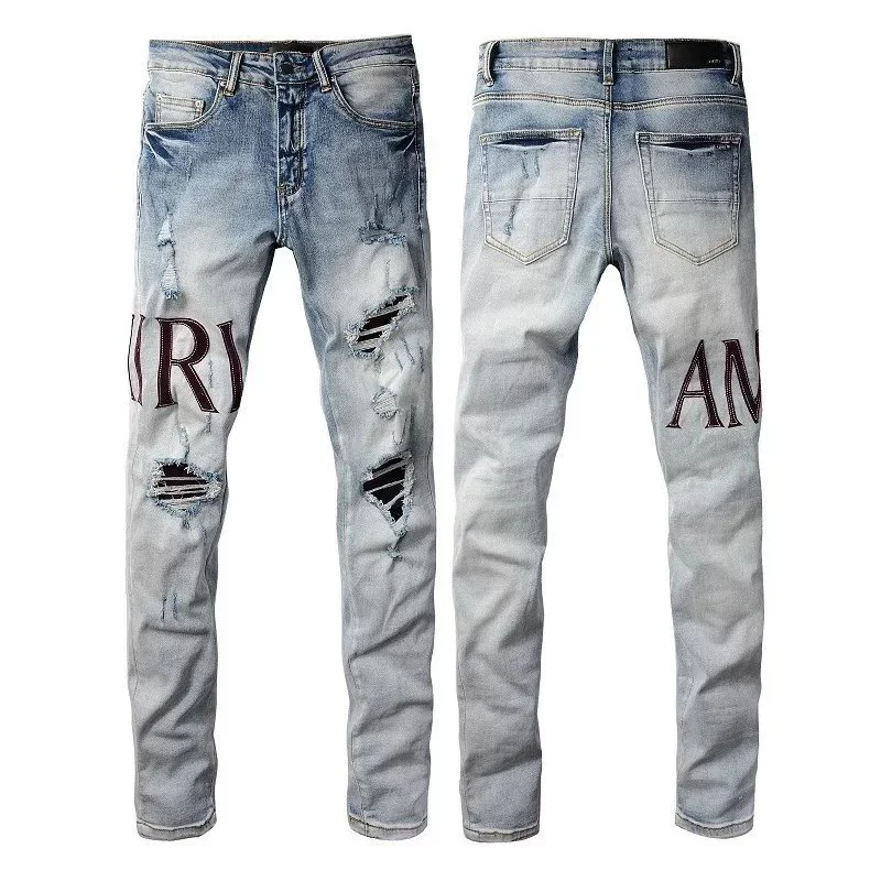 Amiri MX1 40水洗做旧款 破洞牛仔裤