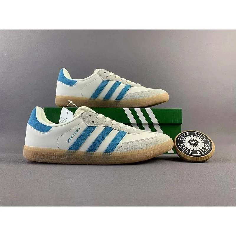 Adidas Samba White/Blue Sneakers