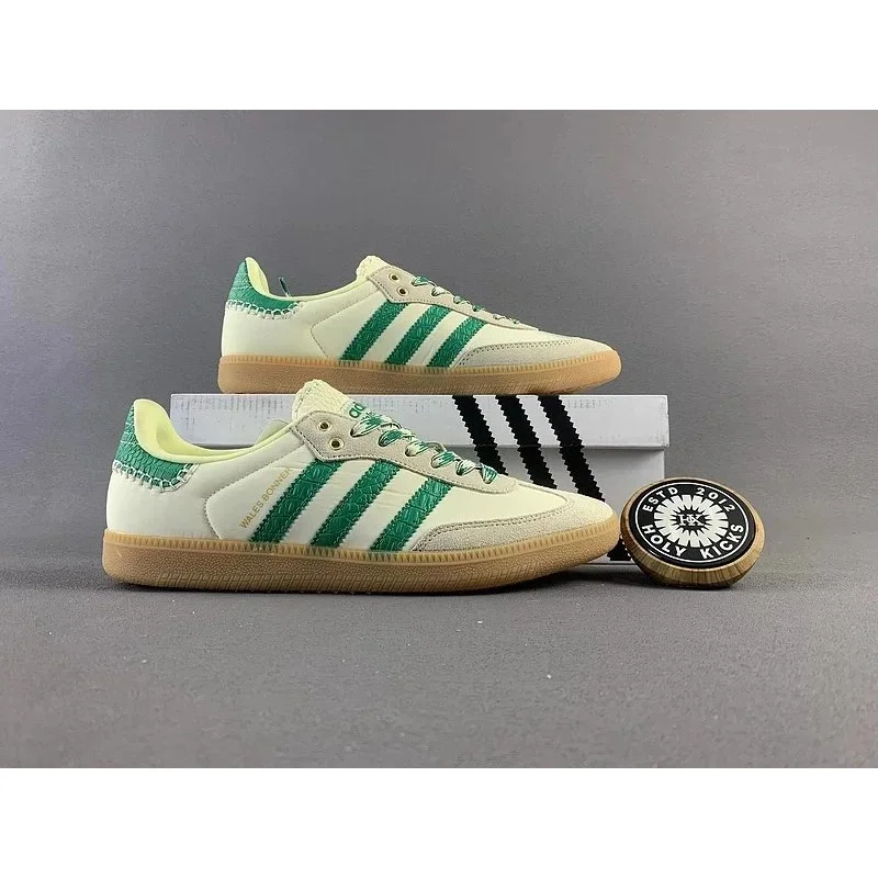 Adidas Samba Green & Cream Sneakers