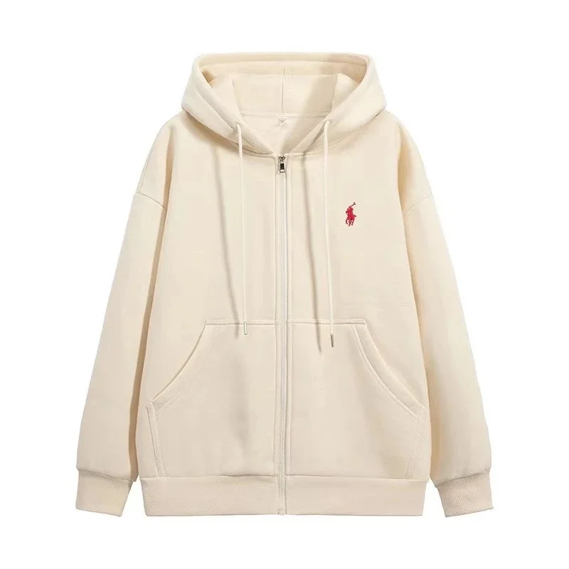 Polo Ralph Lauren Big Pony Cream Zip-Up Hoodie