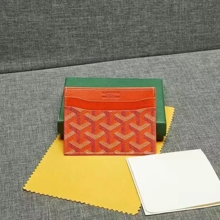 Goyard Goyardine Orange Card Holder