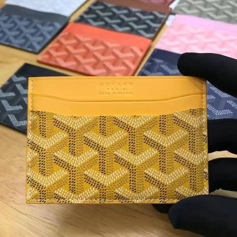 Goyard Yellow Goyardine Card Holder