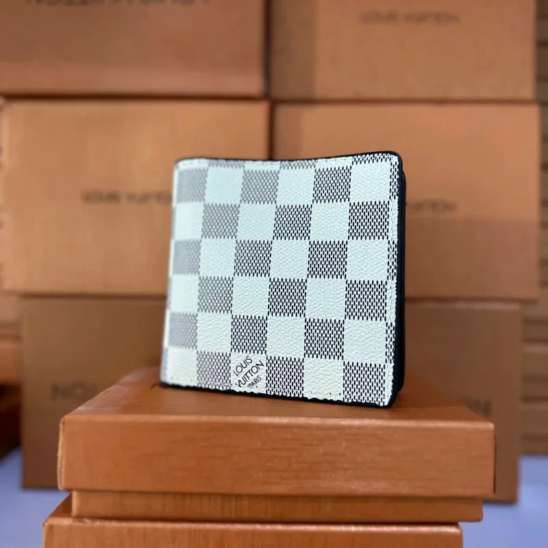Louis Vuitton Damier LV White Check Bifold Wallet