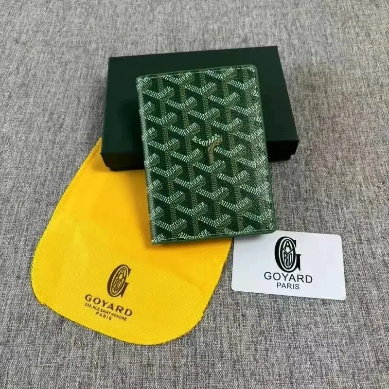 Goyard Green Goyardine Card Holder