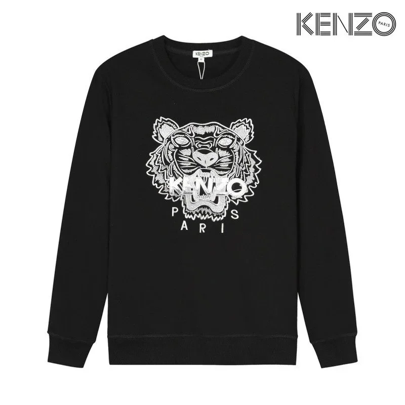 Kenzo Tiger Head Black Cotton Sweatshirt