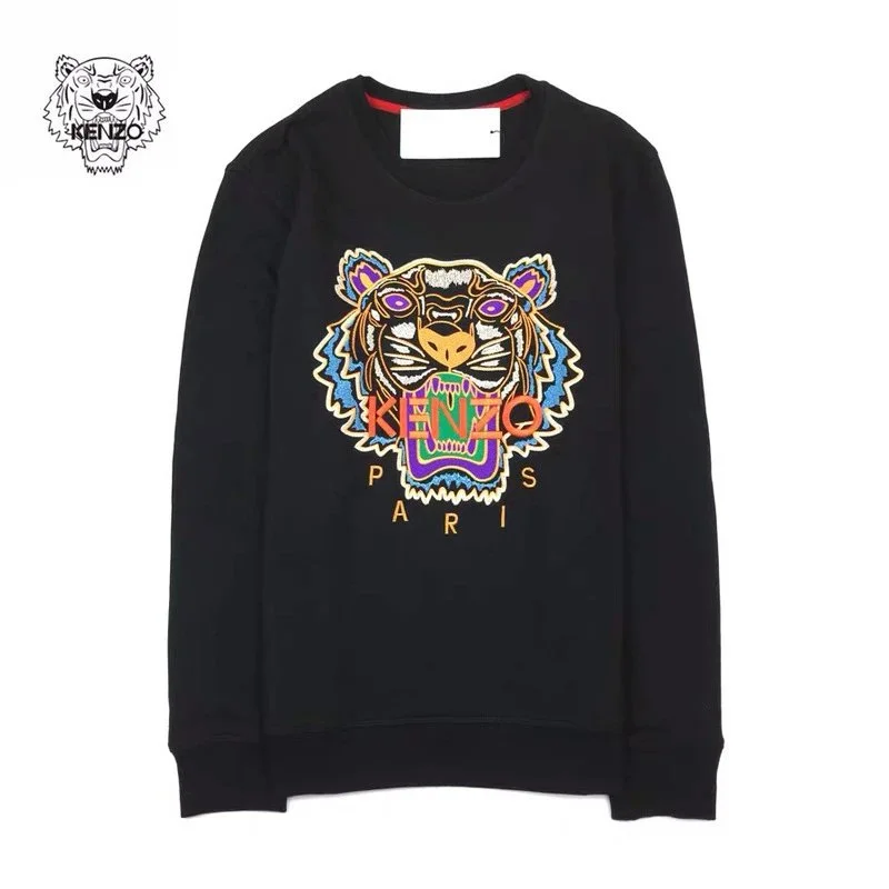Kenzo Tiger Print Crewneck Sweatshirt Black