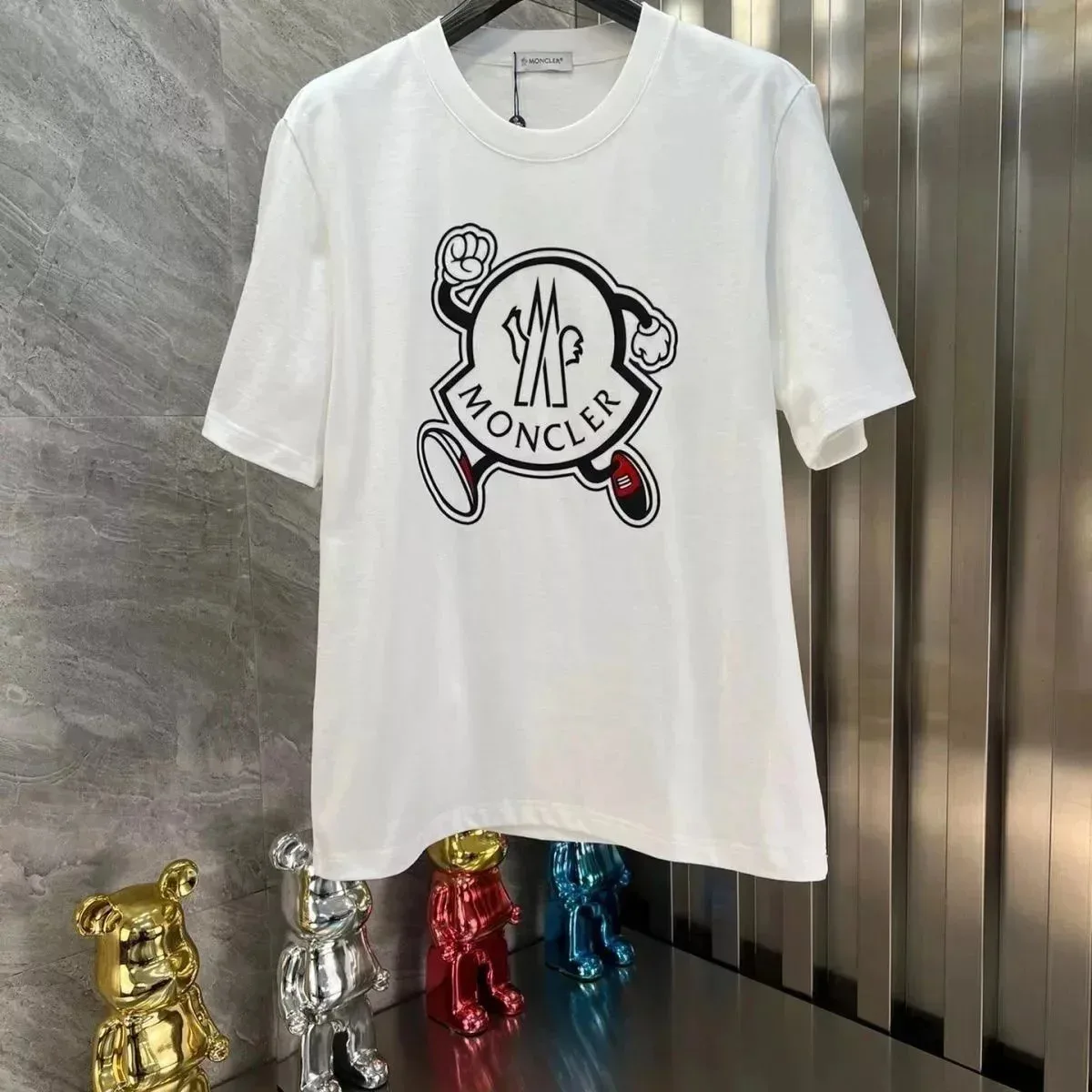 Moncler White Logo T-Shirt