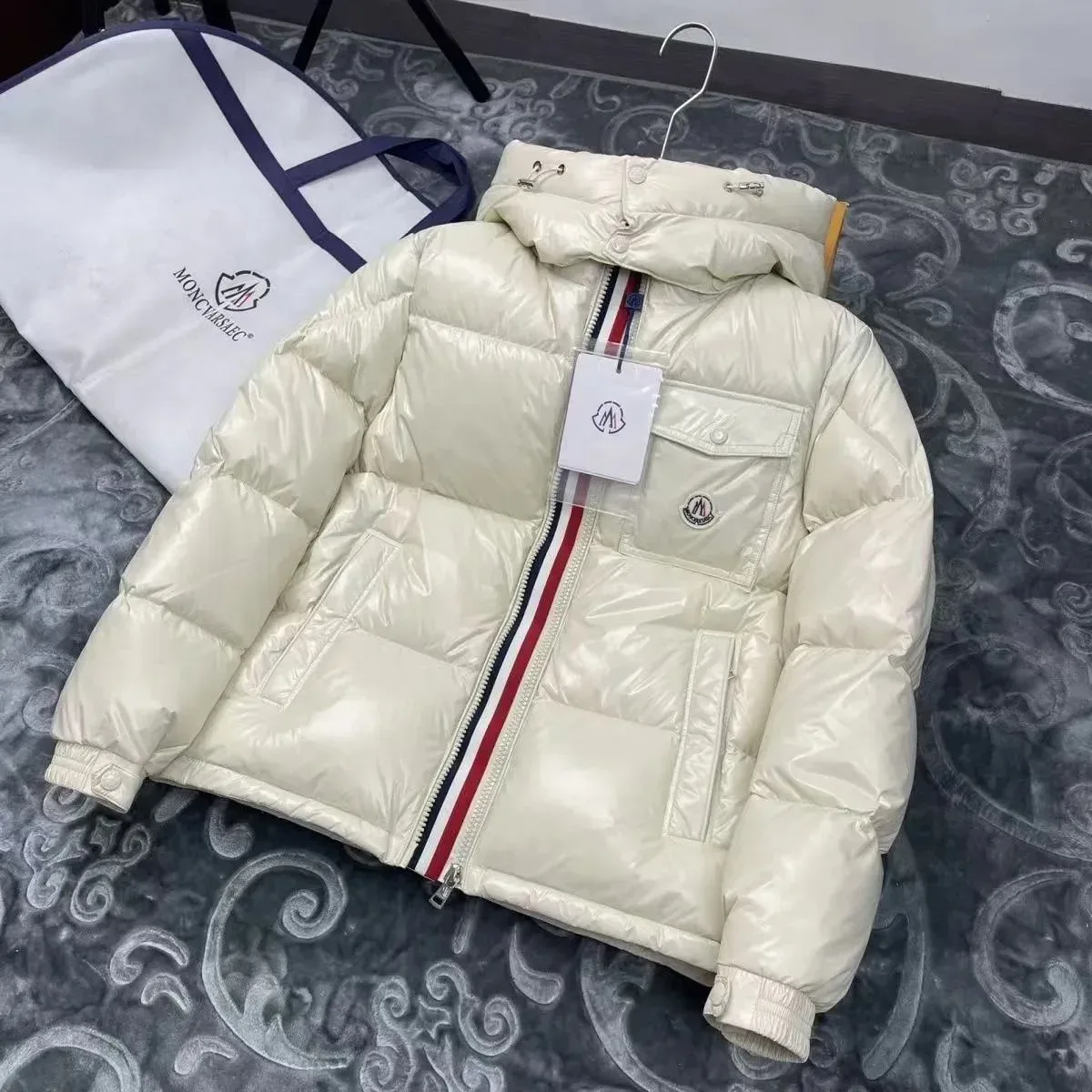 Moncler White Maya Parka