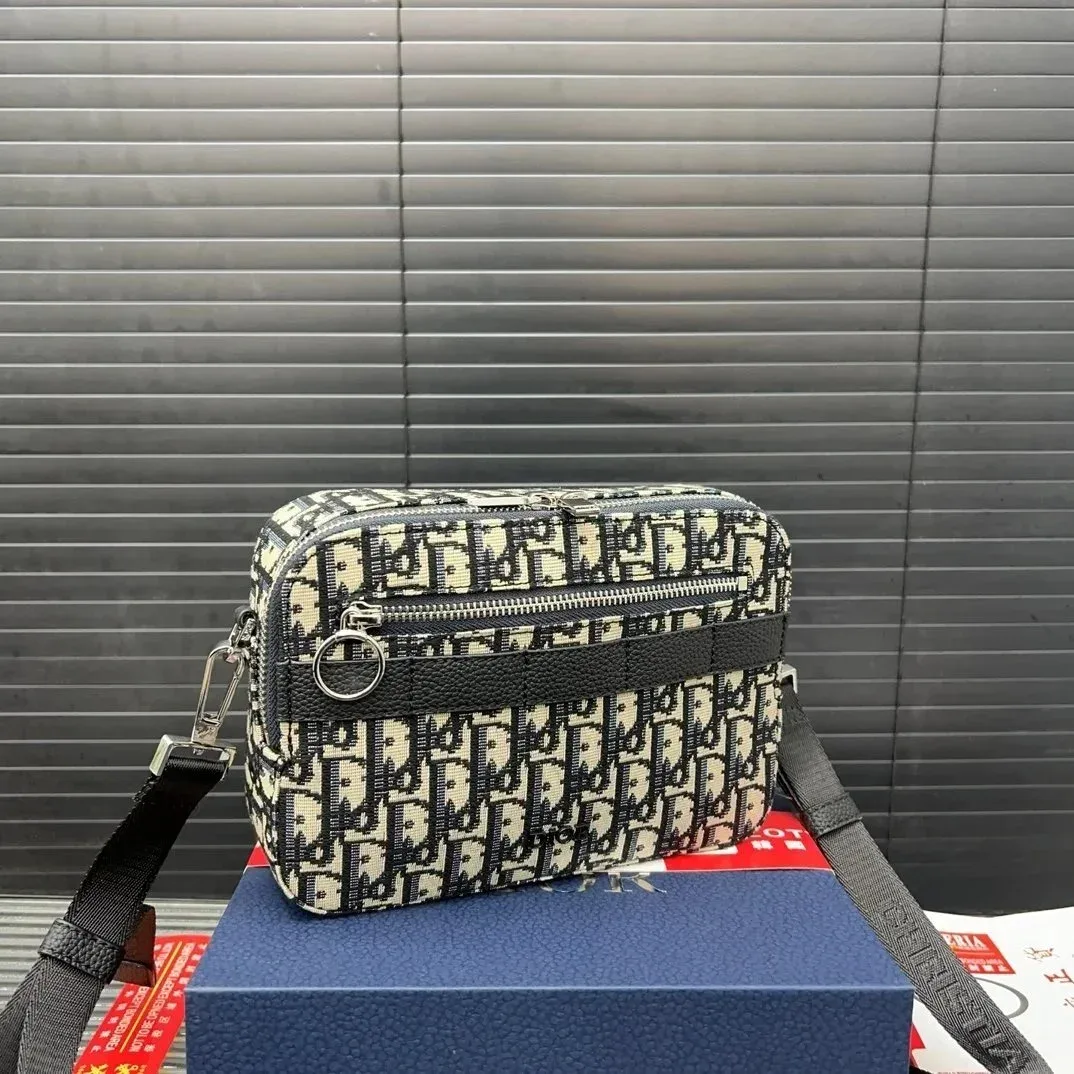 Dior Lady Dior Monogram Crossbody Bag Black & White