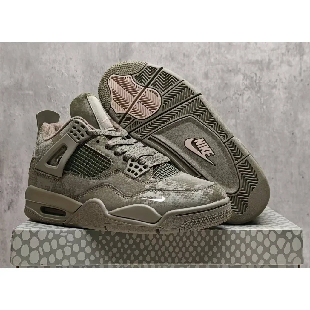 Nike Air Jordan 4 Olive Snake Sneakers