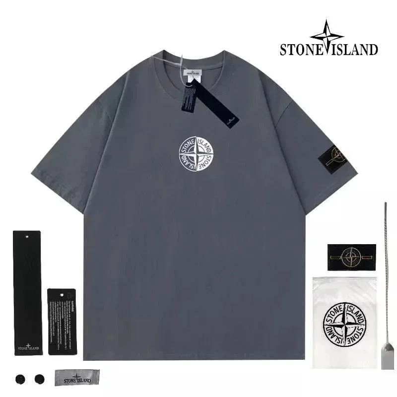 Stone Island 68-15 Grey Solid T-Shirt