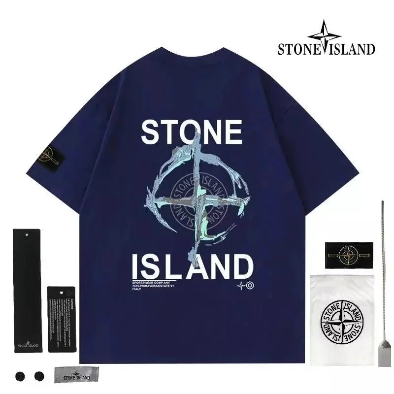 Stone Island 68-15 'Island' T-Shirt 37藏蓝色