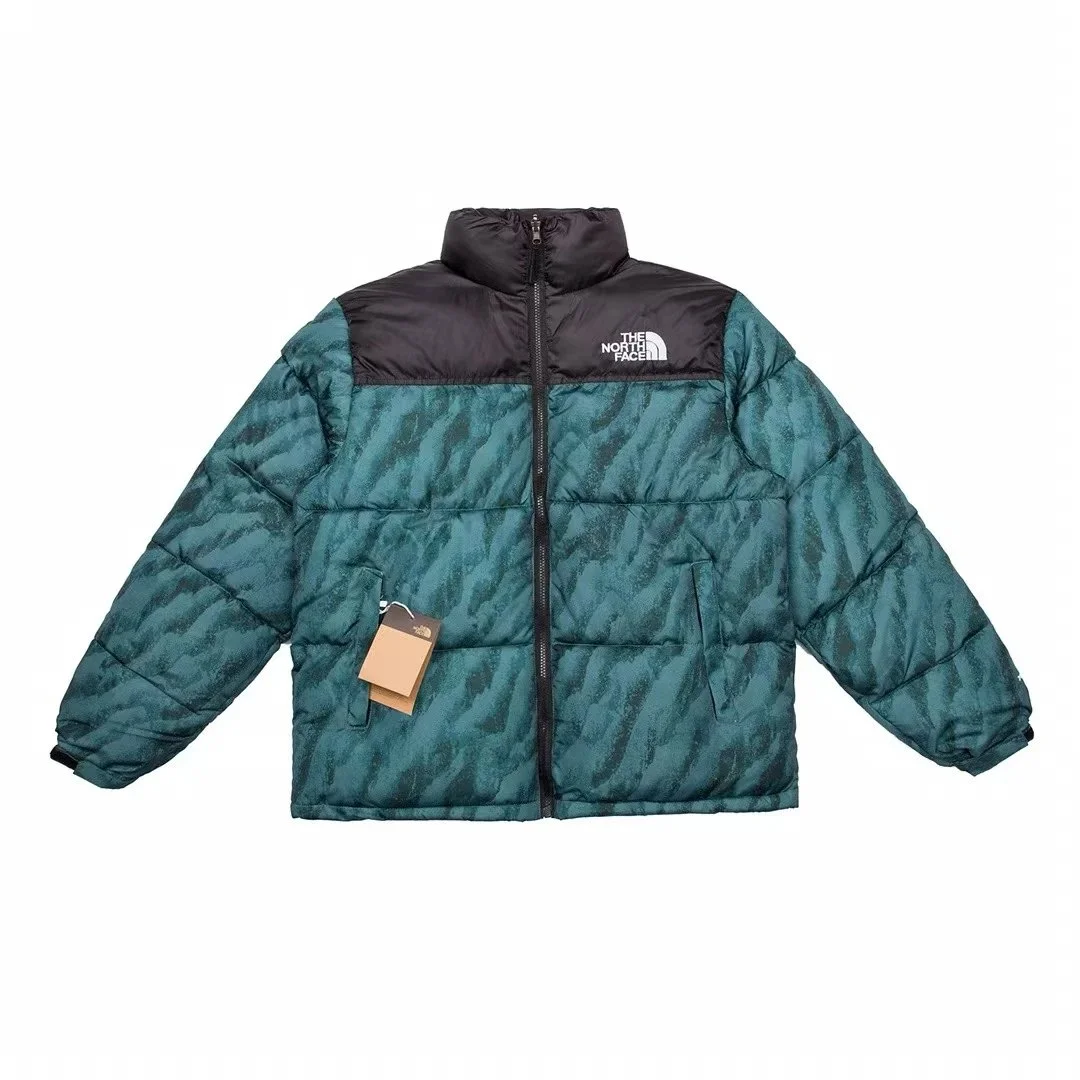 The North Face Nuptse Green Camo Parka