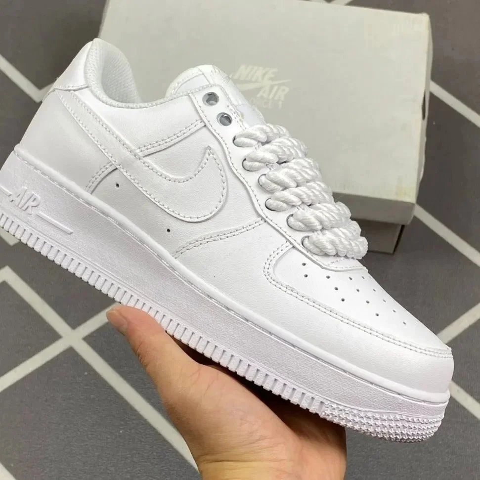 Nike Air Force 1 White Leather Sneakers