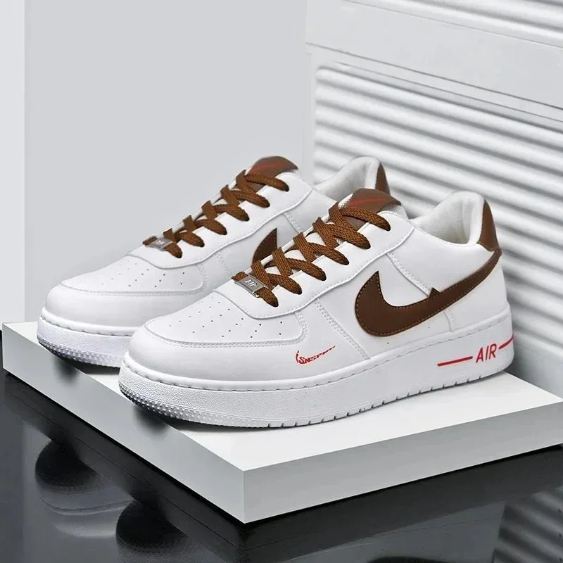 Nike Air Force 1 White/Brown Sneakers