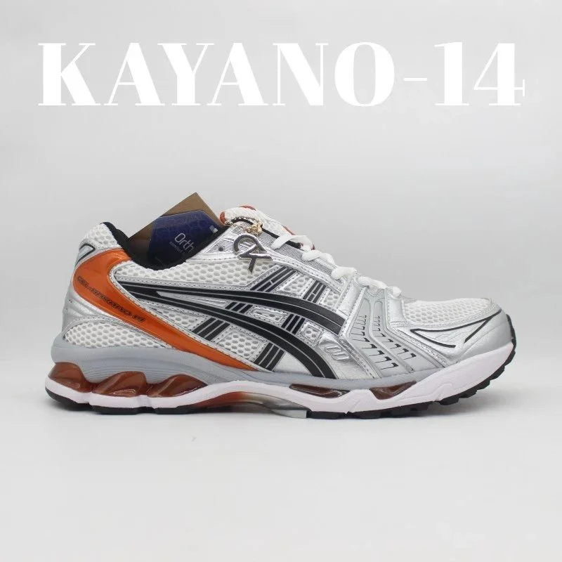 ASICS Gel-Kayano 14 White/Orange Sneakers