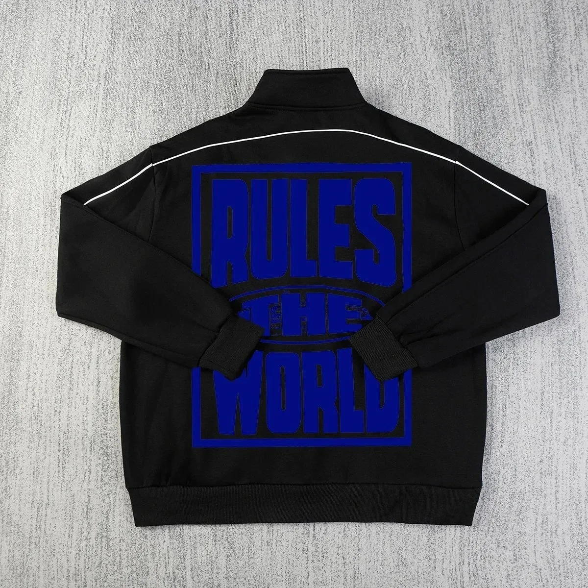 Black 'Rules the World' Track Jacket