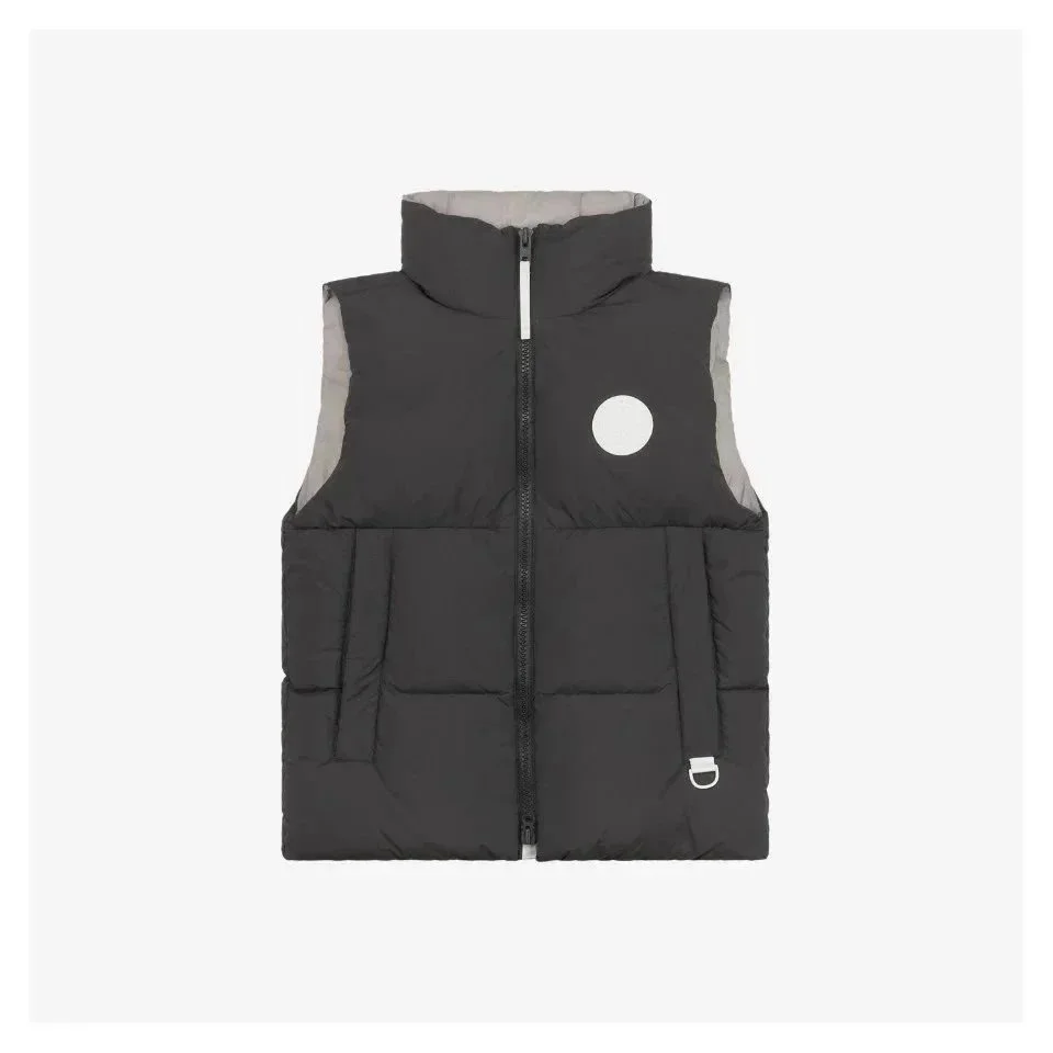 Unisex Black & Grey Reversible Puffer Vest
