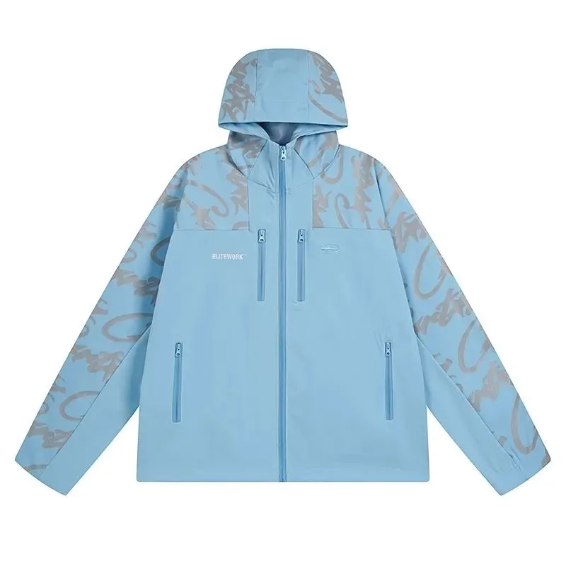 Light Blue ELITWORK Patterned Jacket