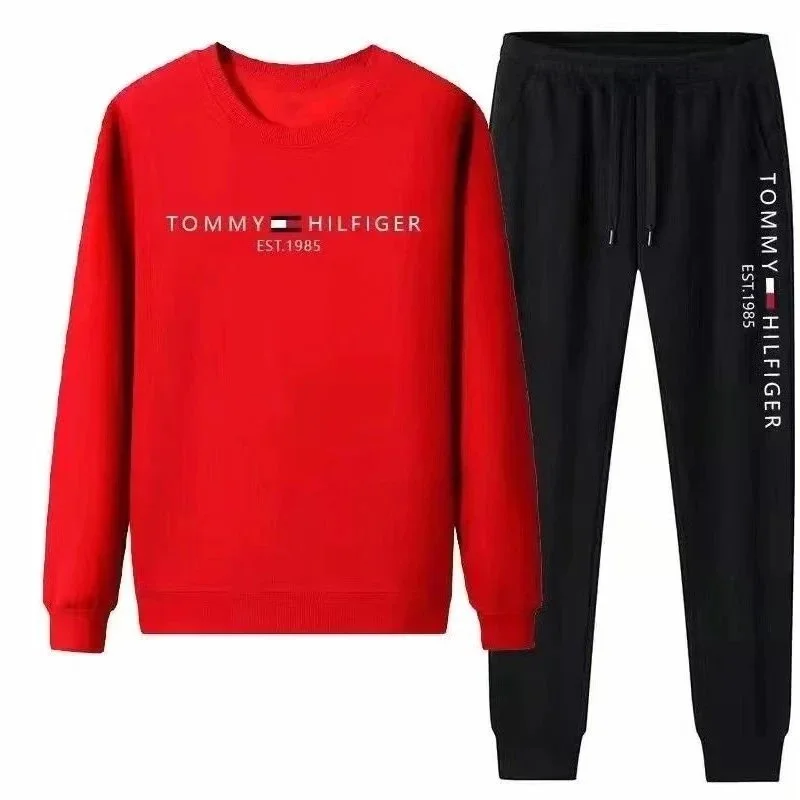 Tommy Hilfiger Red/Black Co-ord Set BB004