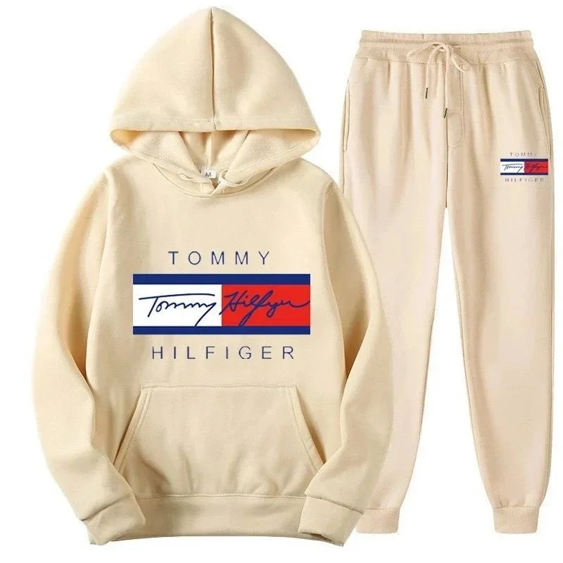Tommy Hilfiger Cream Classic Logo Tracksuit