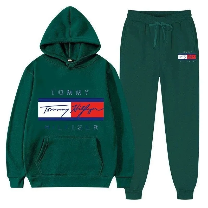 Tommy Hilfiger Classic Logo Green Tracksuit