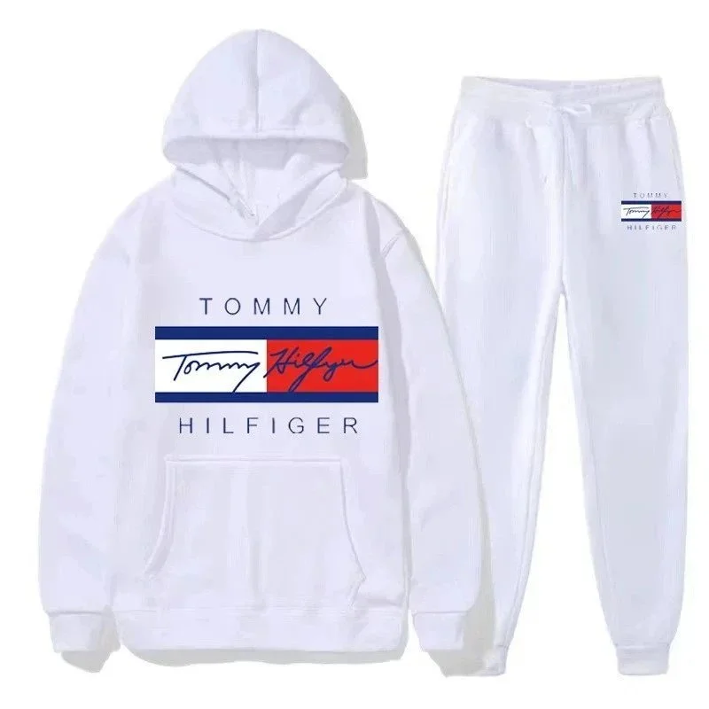Tommy Hilfiger White Classic Logo Co-ord Set