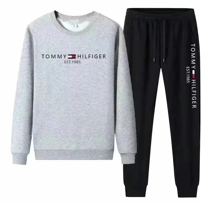 Tommy Hilfiger Grey & Black Co-ord Set