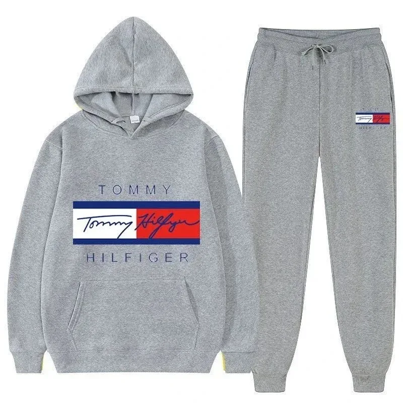 Tommy Hilfiger Grey Classic Logo Tracksuit