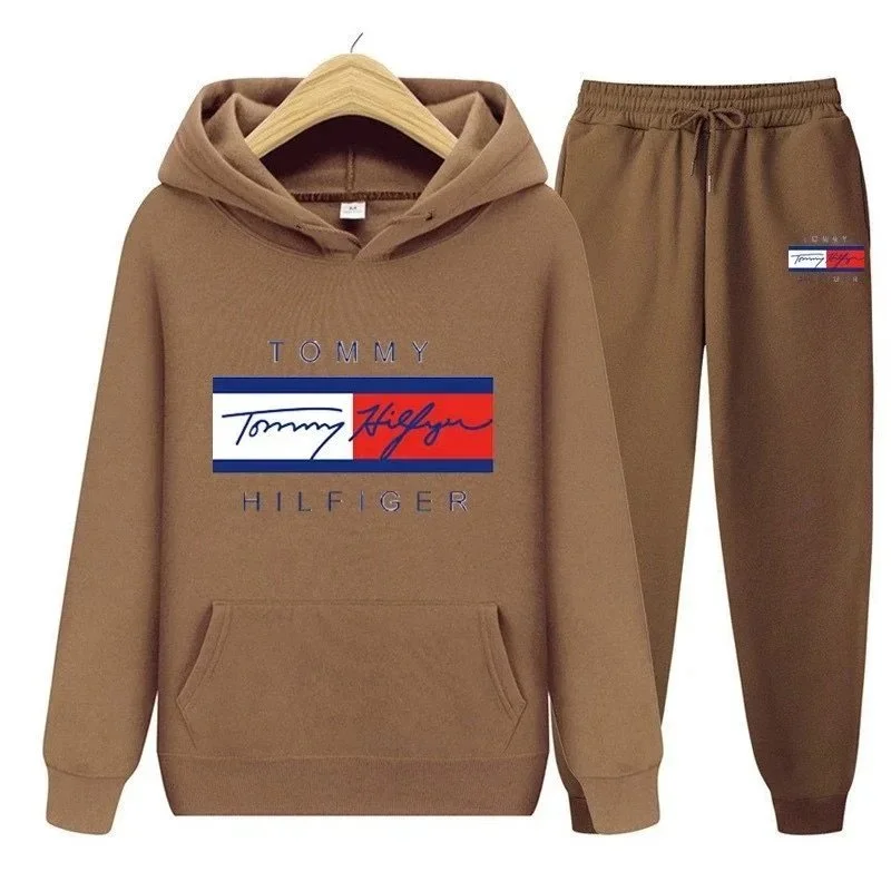 Tommy Hilfiger Brown Classic Logo Tracksuit