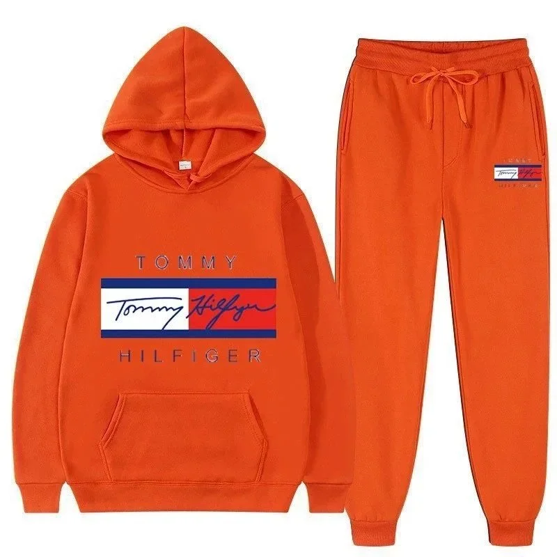 Tommy Hilfiger Orange Classic Logo Tracksuit