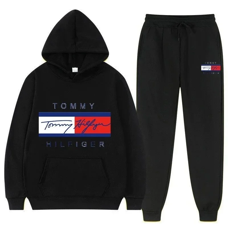 Tommy Hilfiger Black Classic Logo Tracksuit