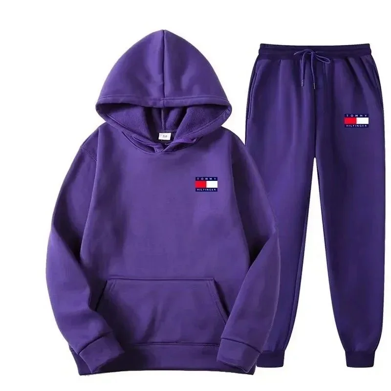 Tommy Hilfiger Purple Classic Logo Tracksuit