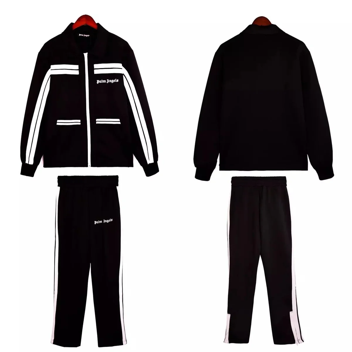 Palm Angels Track Black White Co-ord Set
