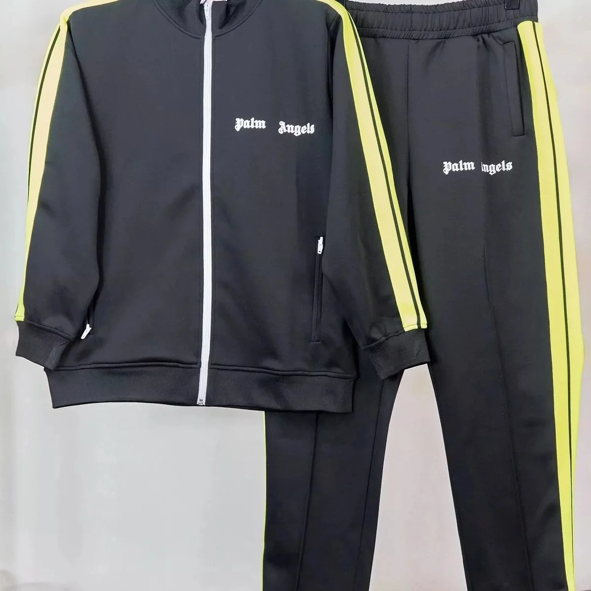 Palm Angels Track Suit Black/Yellow Co-ord Set