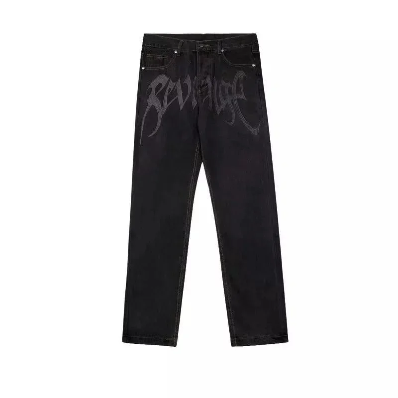 Revenge Black 'Revenge' Print Jeans