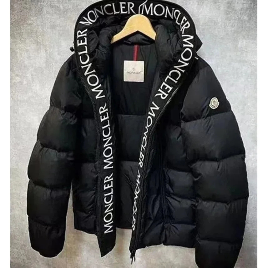 Moncler Black Logo Hooded Parka