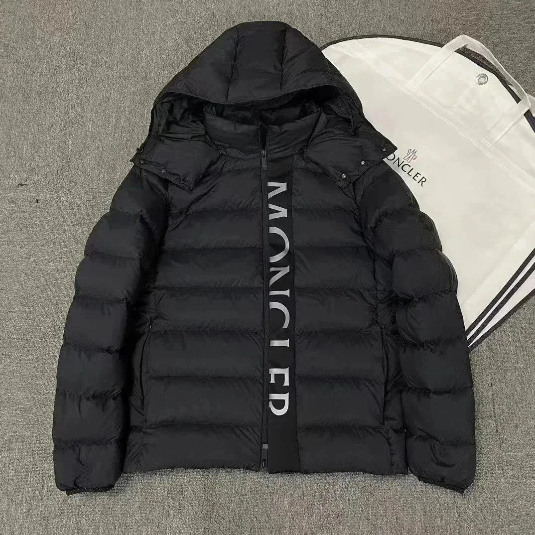 Moncler Black Logo Panel Parka