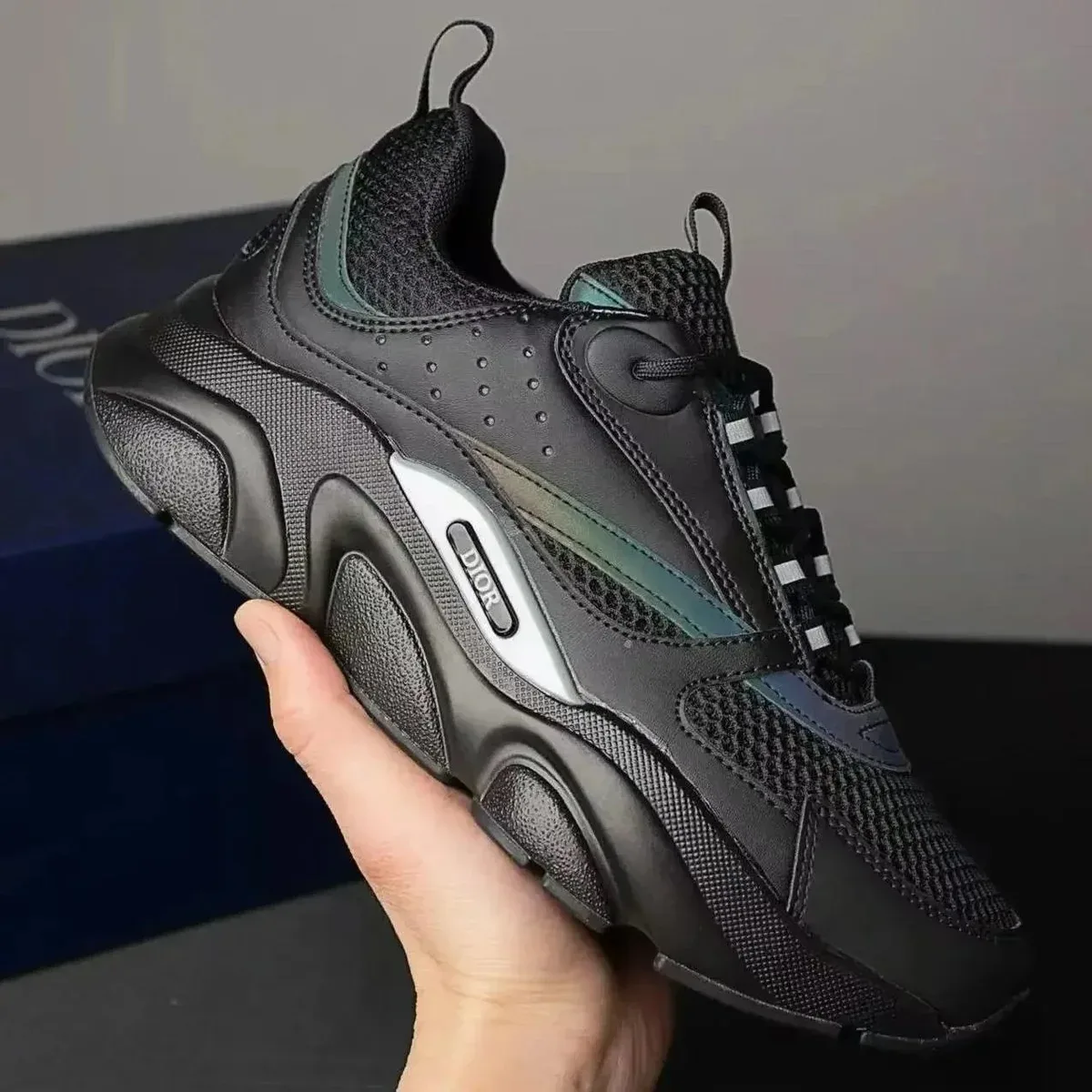 Dior Dior Book Tote Black Iridescent Sneakers