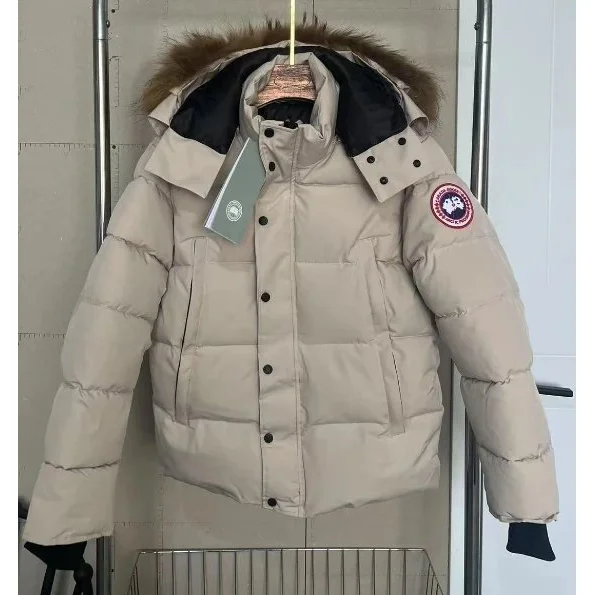 Canada Goose Expedition Beige Parka with Fur Hood