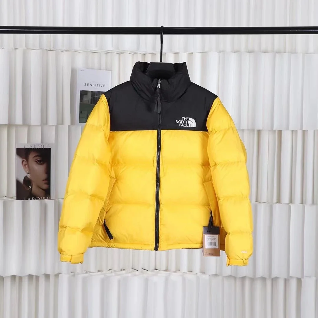 The North Face Nuptse Yellow Black Parka