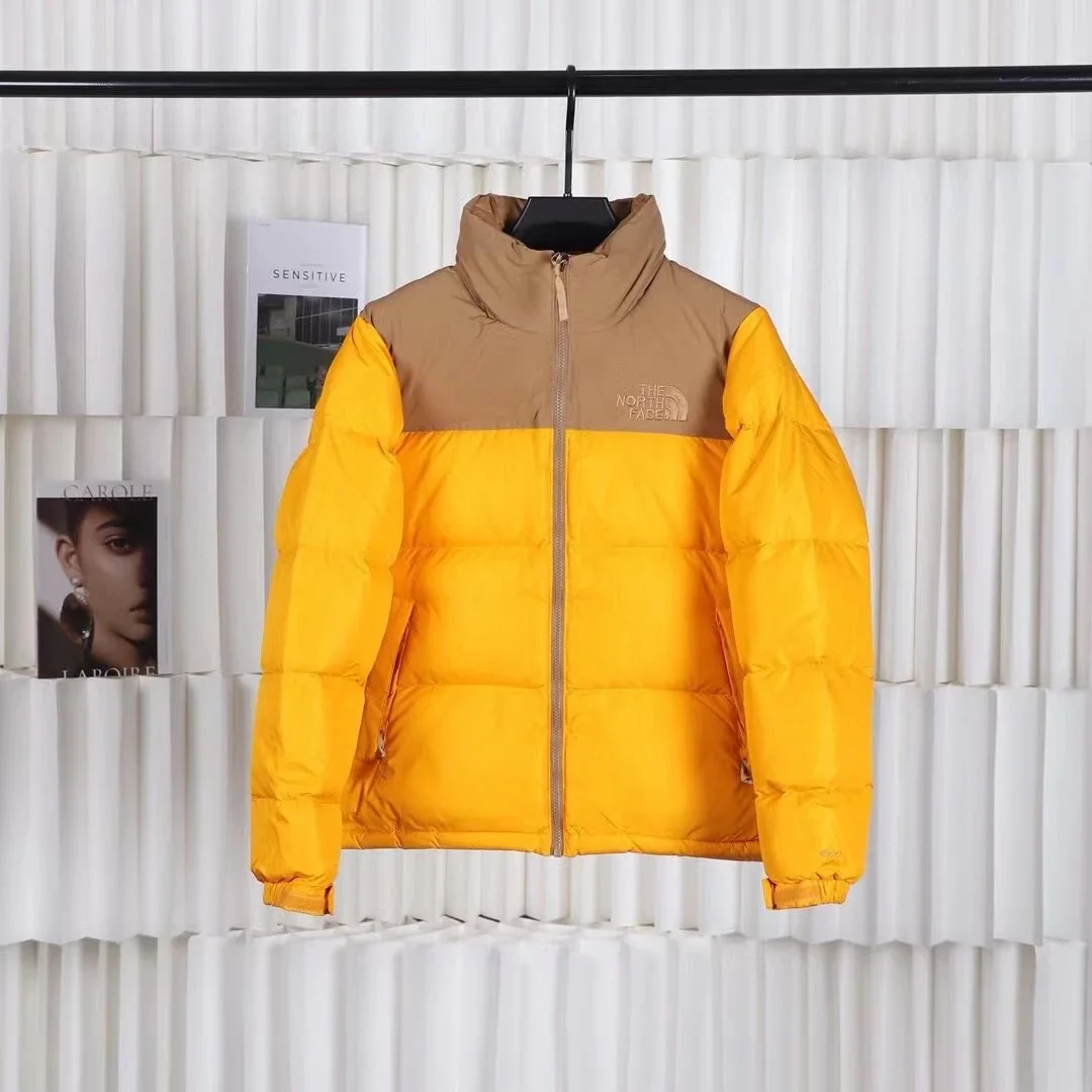 The North Face Nuptse Yellow & Brown Parka