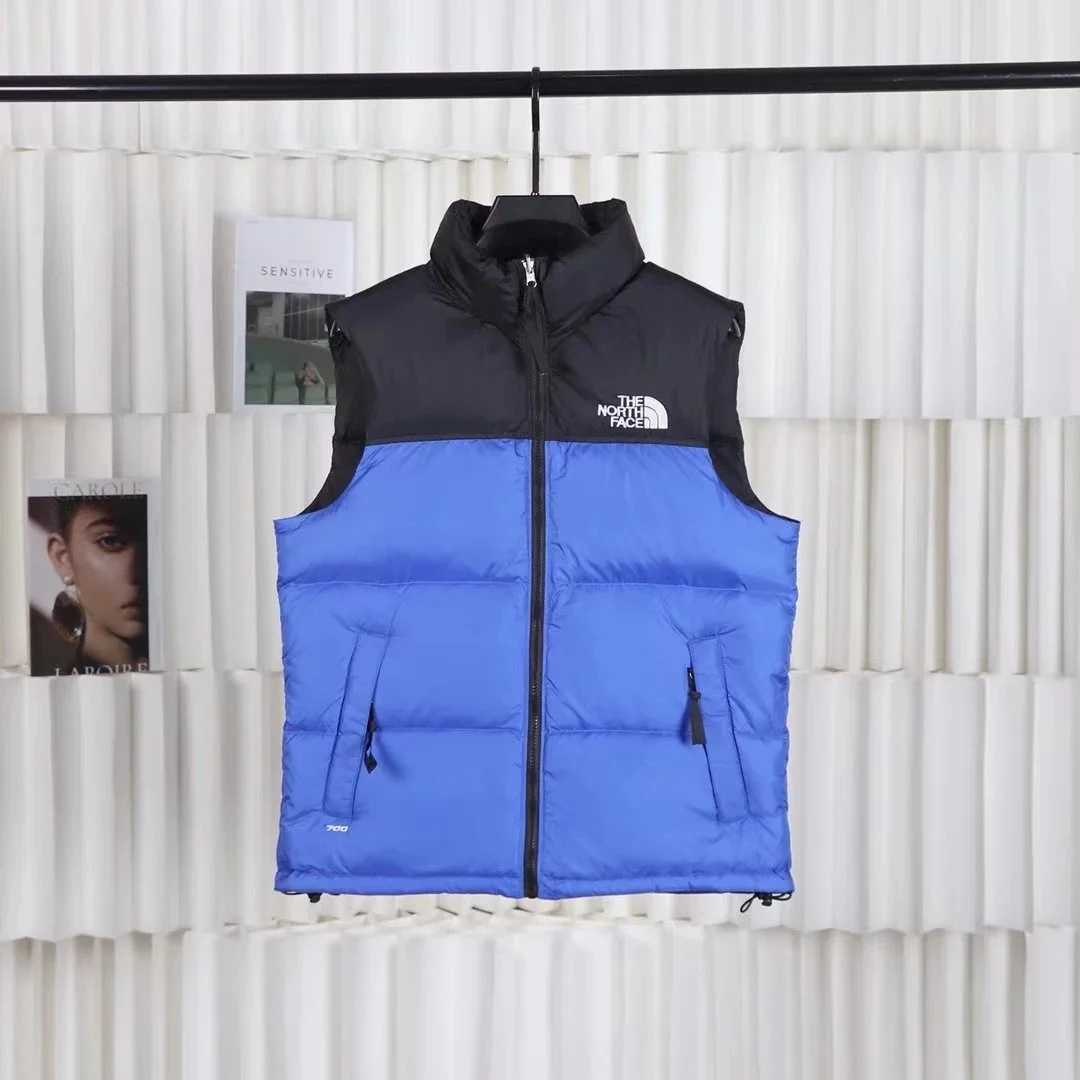The North Face Nuptse Blue Black Vest