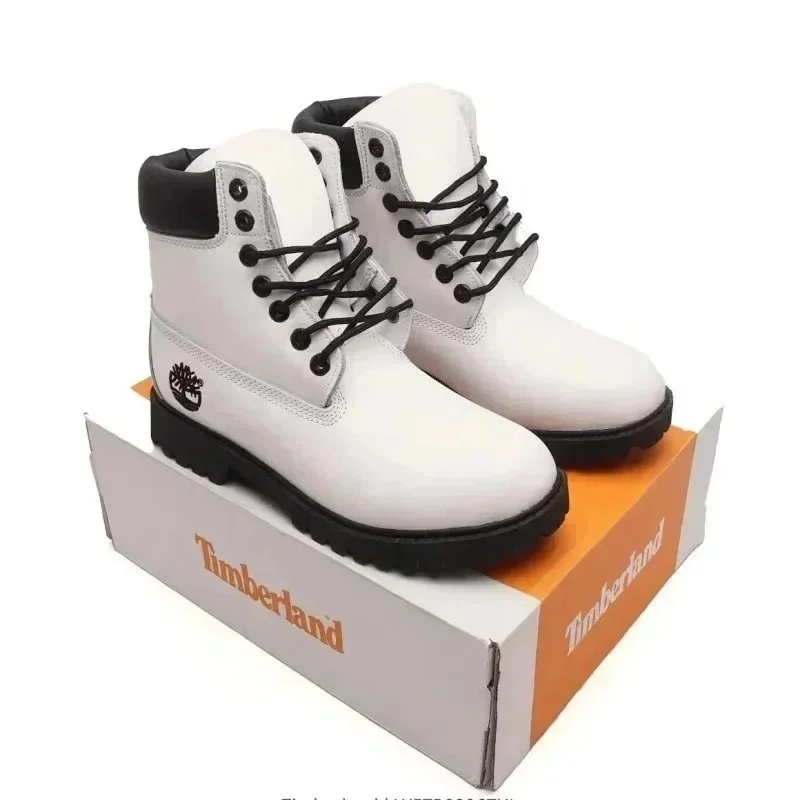 Timberland 6-Inch Premium White Leather Boots