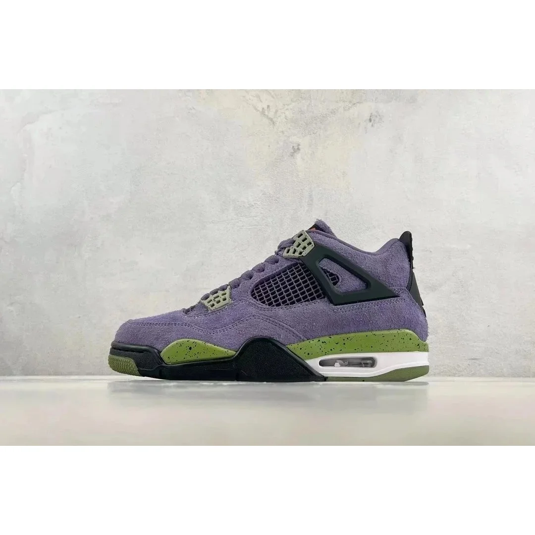 Nike Air Jordan 4 AQ9129-500 Purple Olive Sneakers