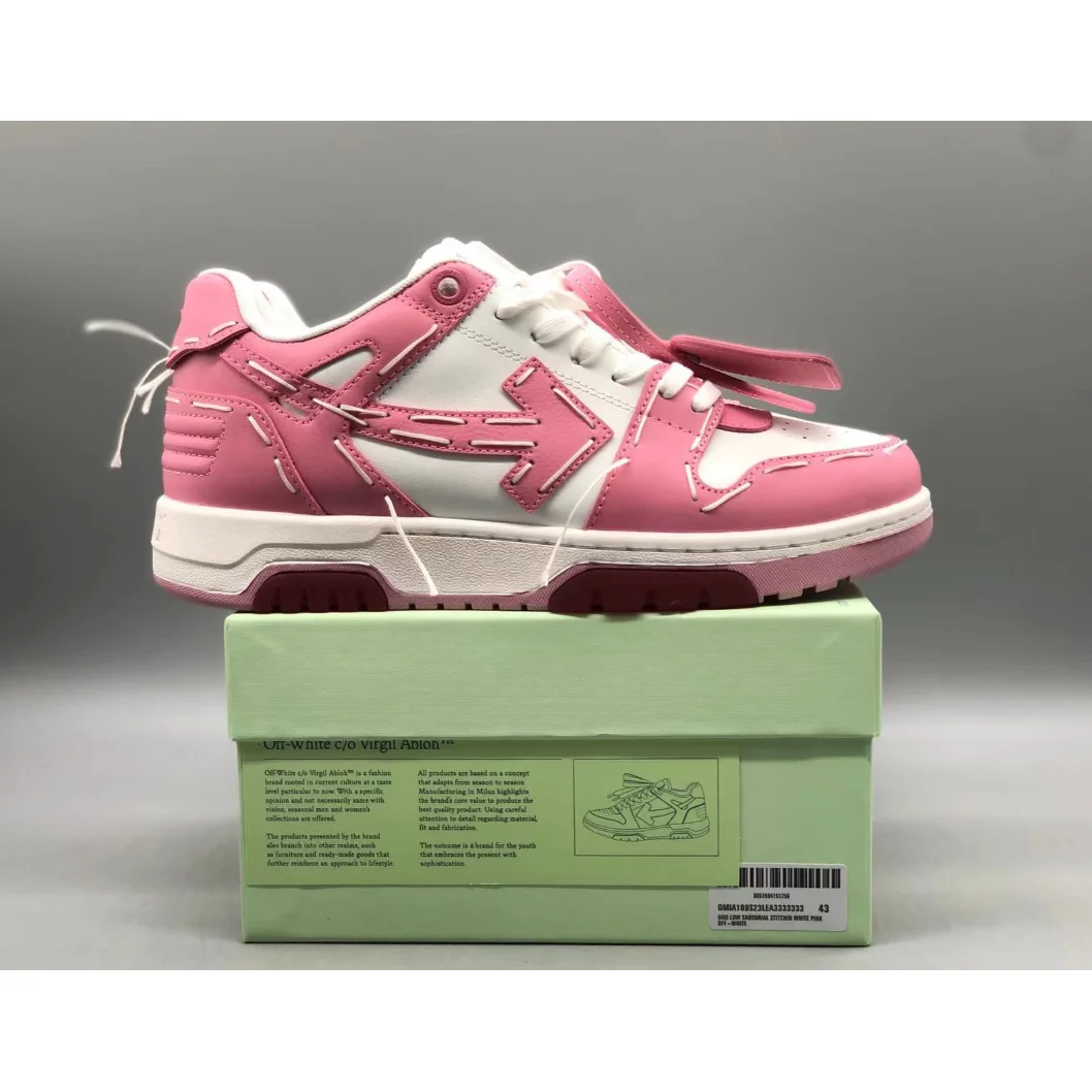 Off-White OW100 Virgil Abloh Pink White Sneakers